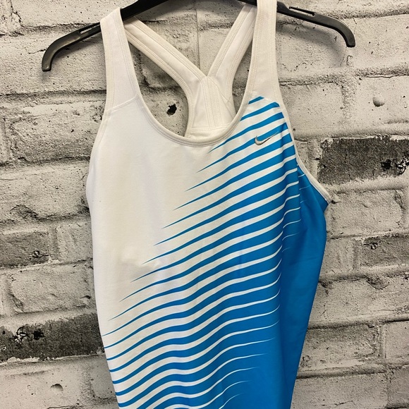 Blue and white Nike athletic top - Picture 1 of 4
